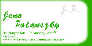 jeno polanszky business card